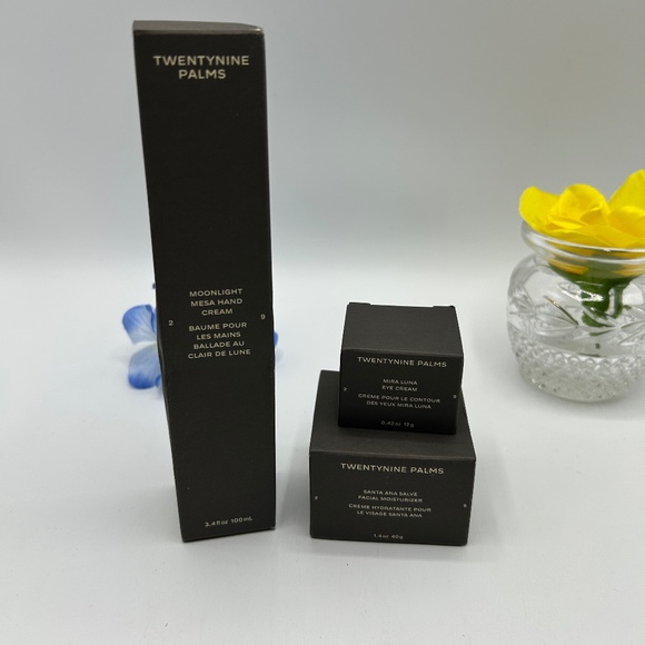 TwentyNine Palms Skincare Set โ Hand Cream, Eye Cream & Moisturizer โ New - Picture 1 of 5